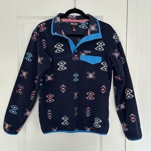 Women's Patterned Navy Sweater